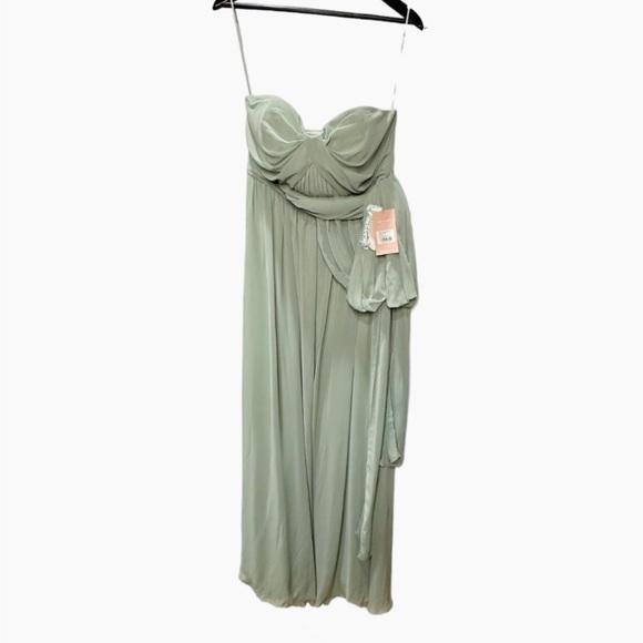 Birdy Grey GRACE CONVERTIBLE DRESS CHIFFON SAGE NEW NWT Bridesmaid No Slit Large - Picture 4 of 5